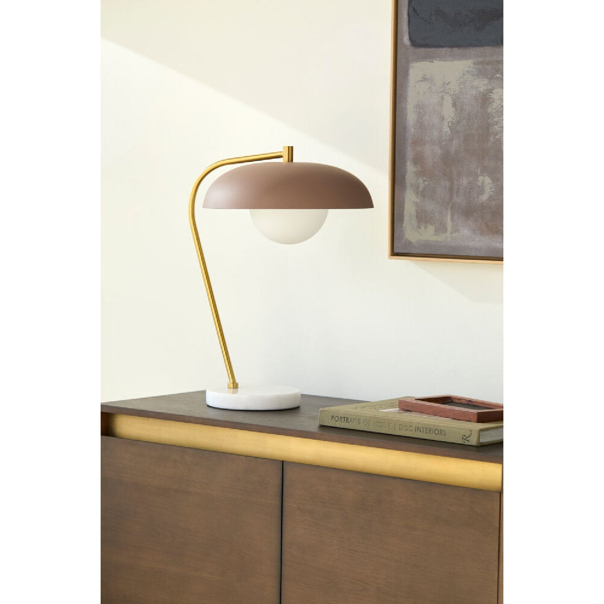 Modern European furniture - Glass Shade Sloped Table Lamp - www.oroa.com
