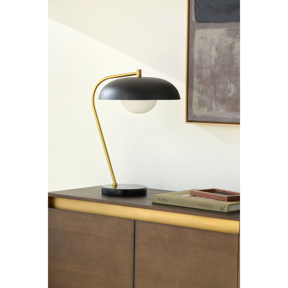 Modern European furniture - Glass Shade Sloped Table Lamp - www.oroa.com