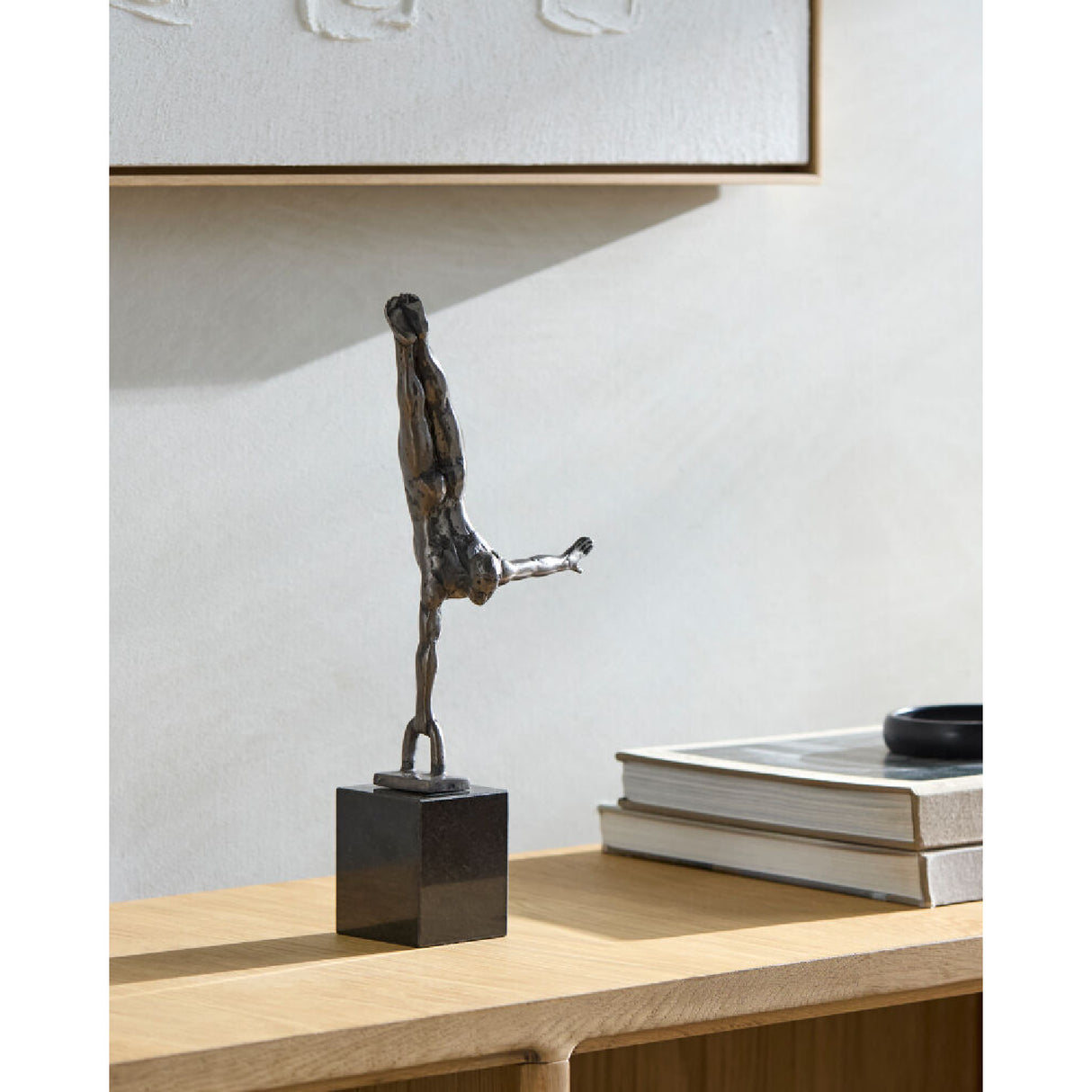 Modern European furniture - Antiqued Iron Handstand Sculpture - www.oroa.com