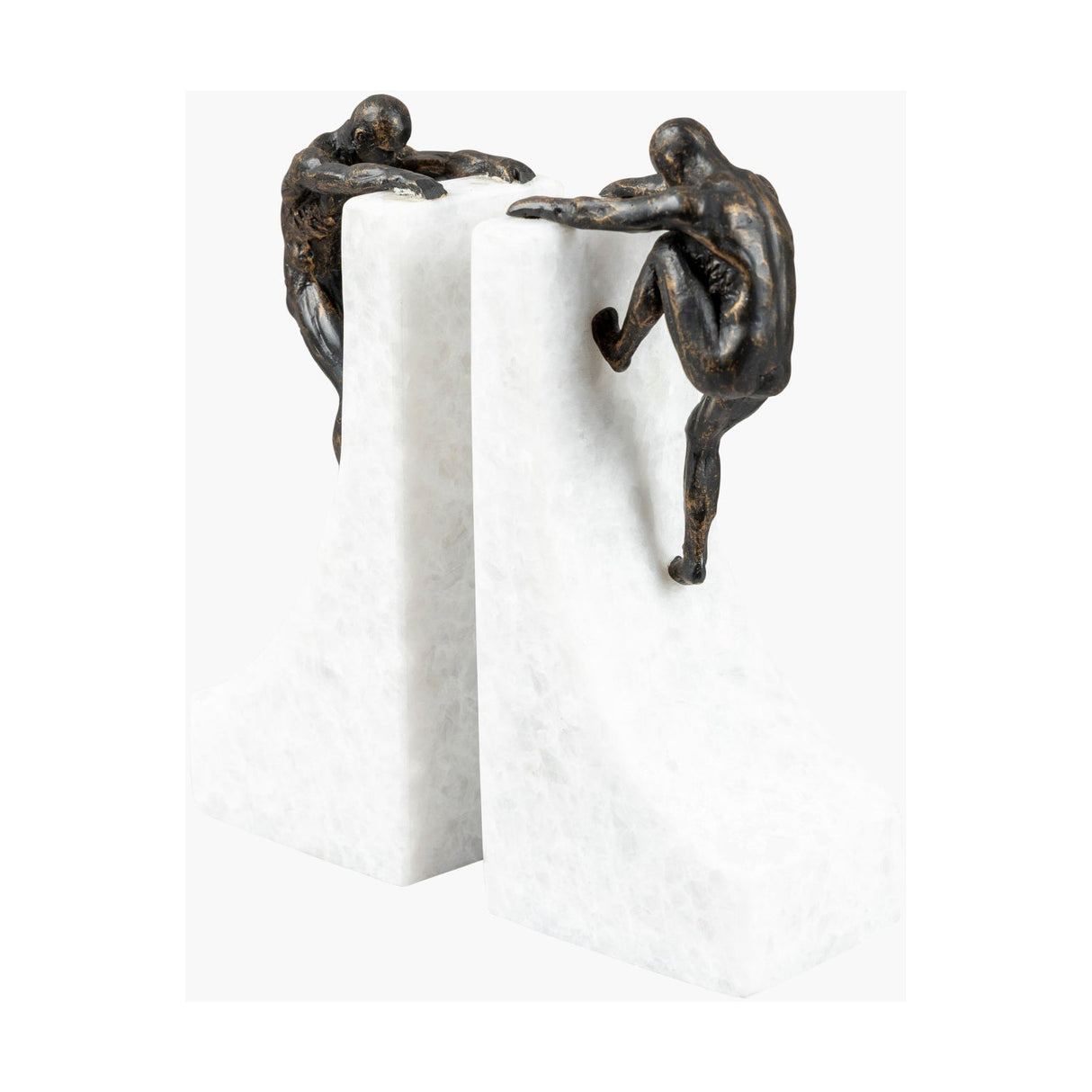 Modern European furniture - Marble & Bronze Bookend Set (2) - www.oroa.com