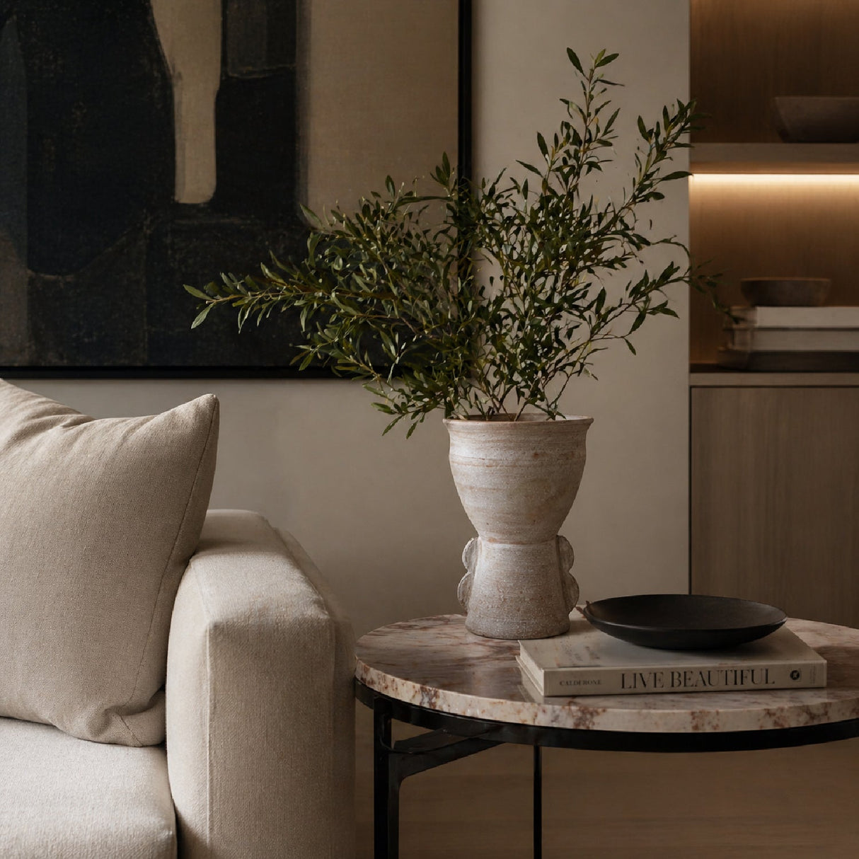 Modern European furniture - minimalist white curved sofa - www.oroa.com