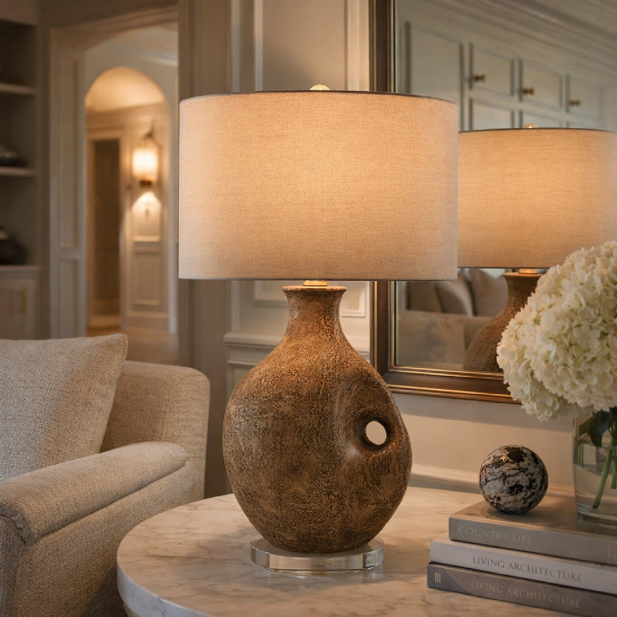Modern European furniture - Painted Vase Inspired Table Lamp - www.oroa.com