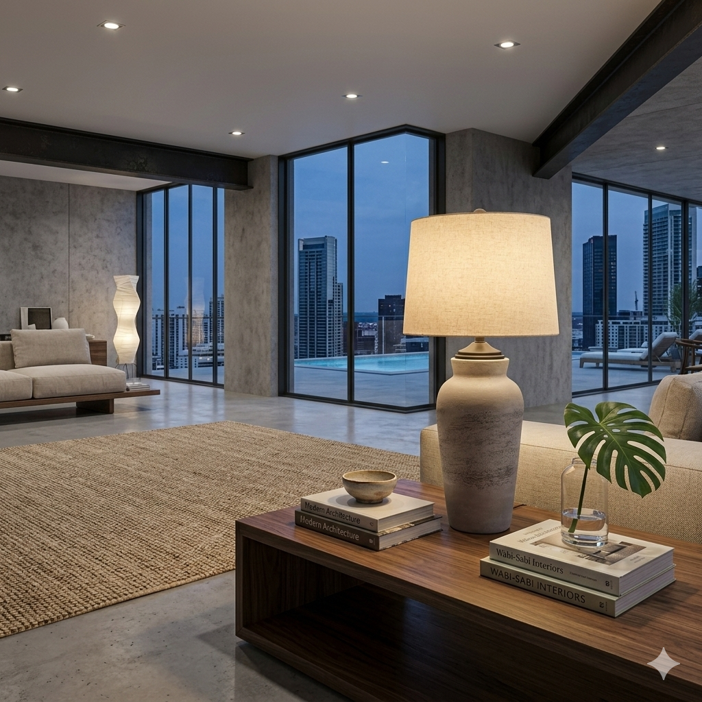 Gray Paper Accent Table Lamp | Oroa.com