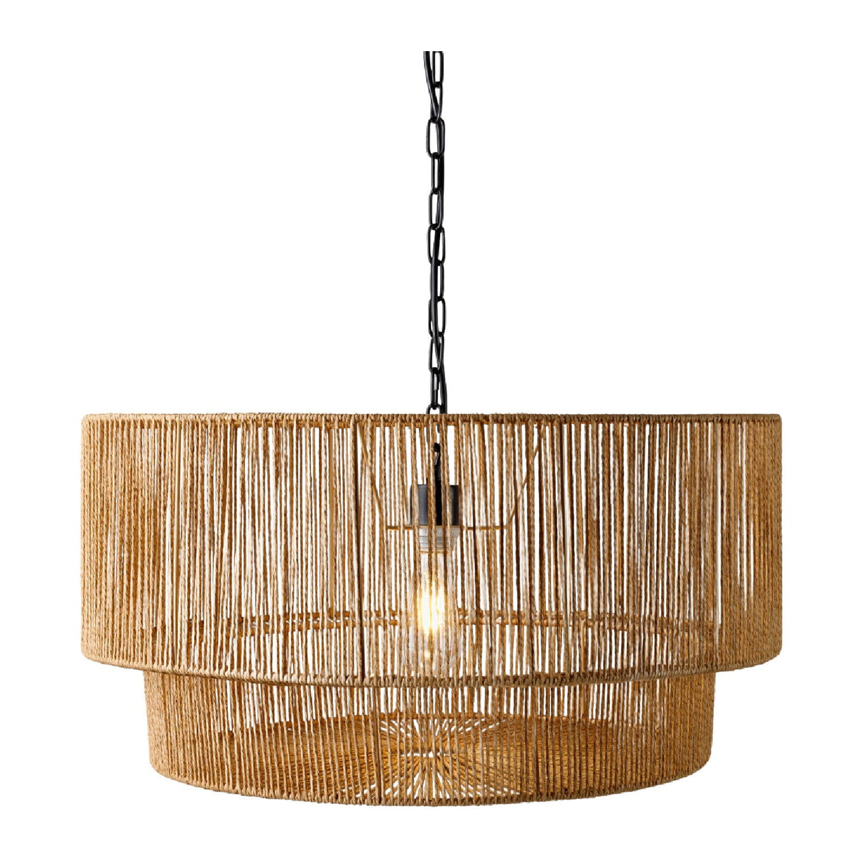 Modern European furniture - Paper Rope 2-Tier Pendant Lamp - www.oroa.com