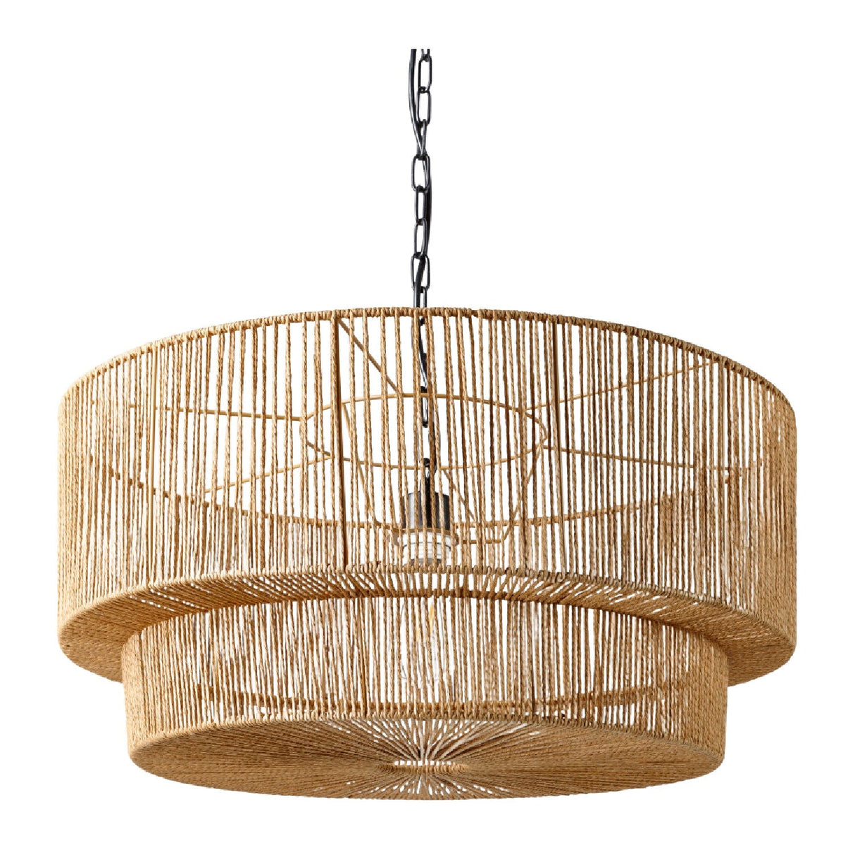 Modern European furniture - Paper Rope 2-Tier Pendant Lamp - www.oroa.com