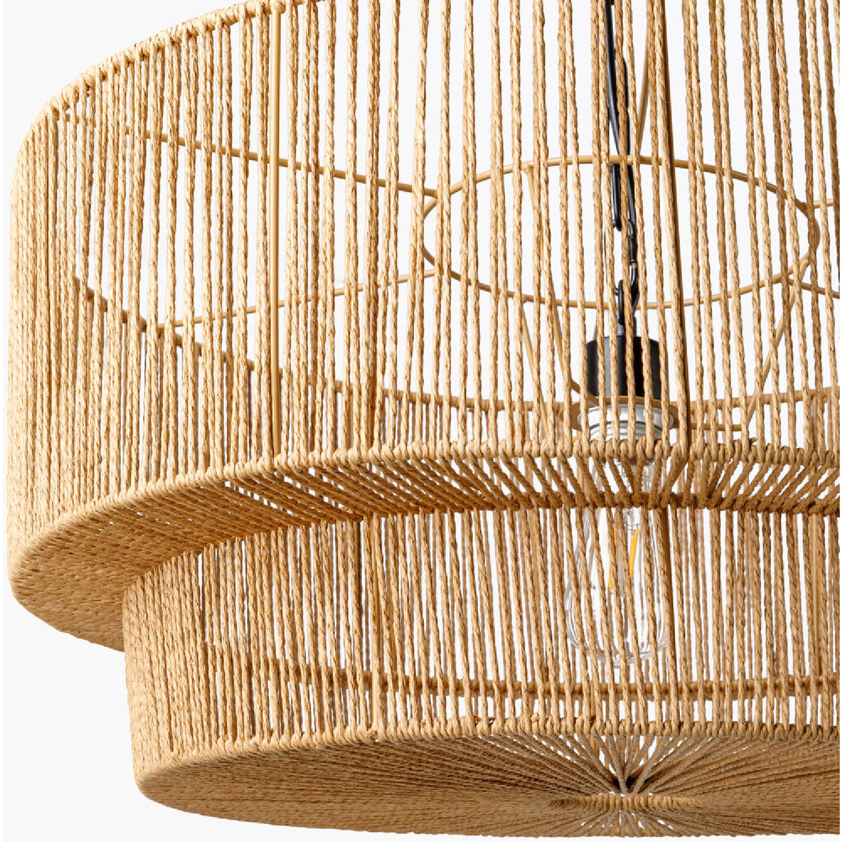 Paper Rope 2-Tier Pendant Lamp | Oroa.com