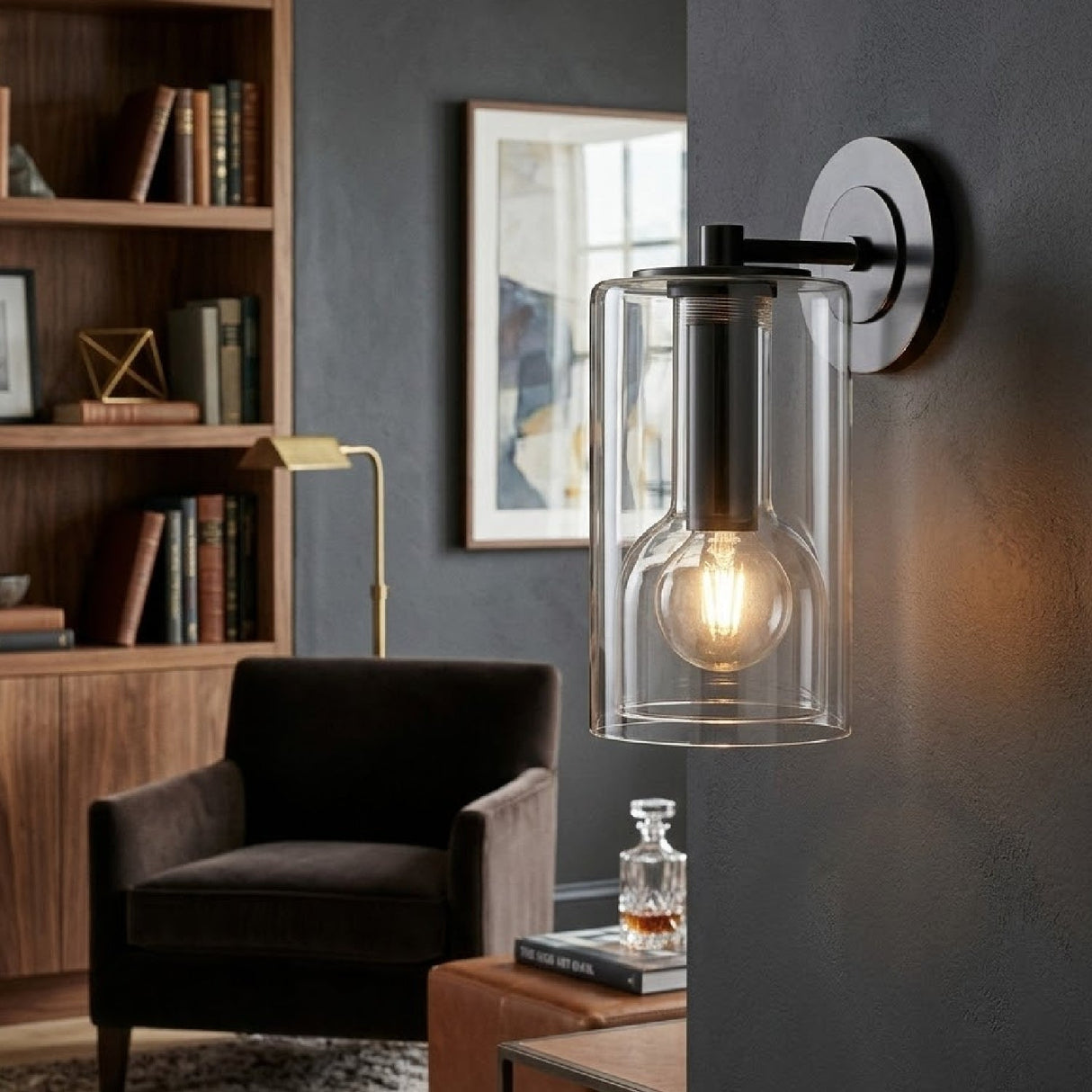 Modern European furniture - Clear Glass Wall Lamp - www.oroa.com