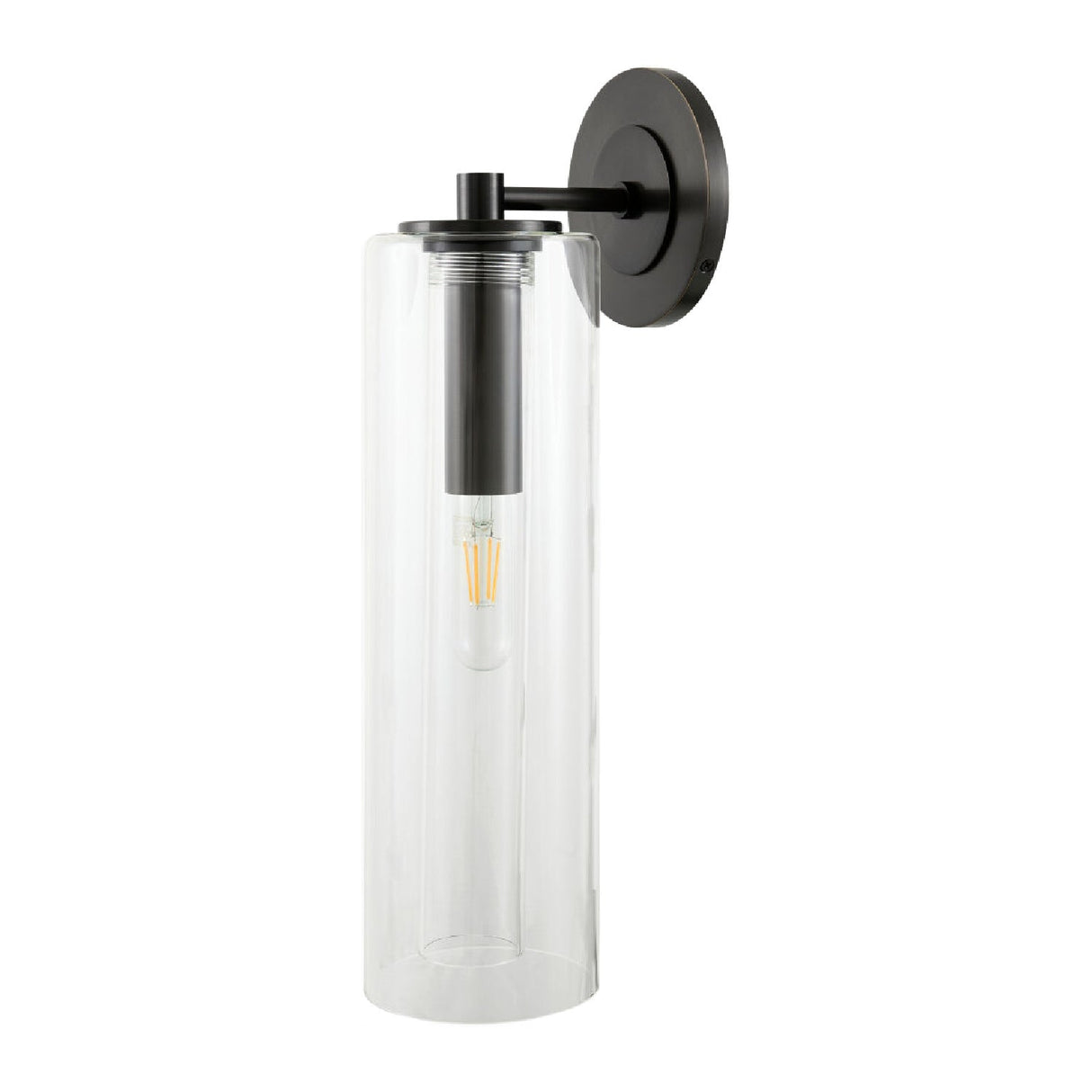 Modern European furniture - Tubular Clear Glass Wall Lamp - www.oroa.com