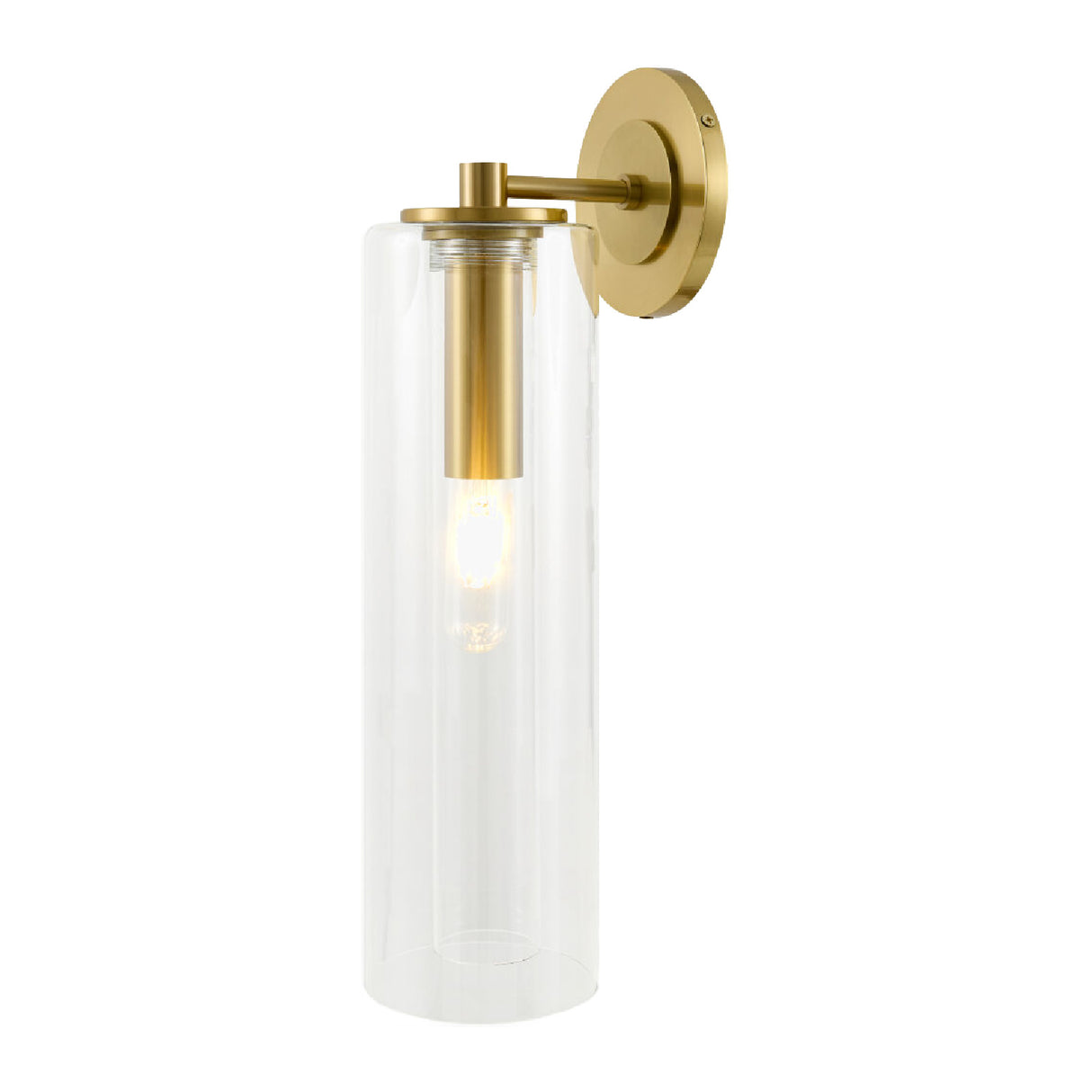 Modern European furniture - Tubular Clear Glass Wall Lamp - www.oroa.com