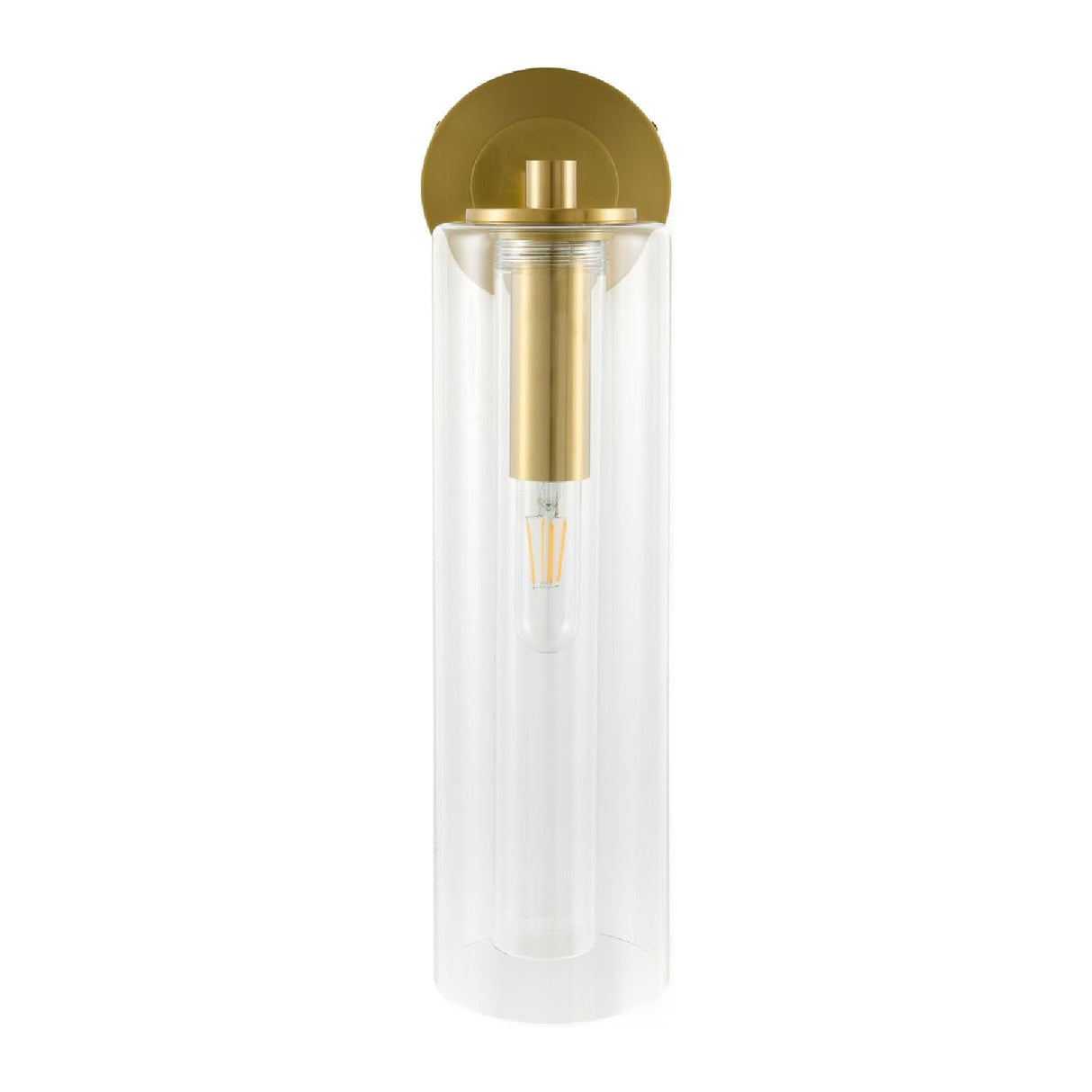 Modern European furniture - Tubular Clear Glass Wall Lamp - www.oroa.com