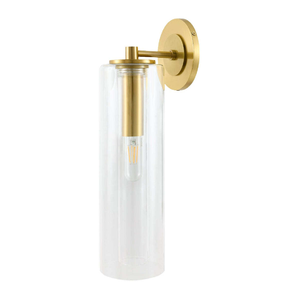 Modern European furniture - Tubular Clear Glass Wall Lamp - www.oroa.com