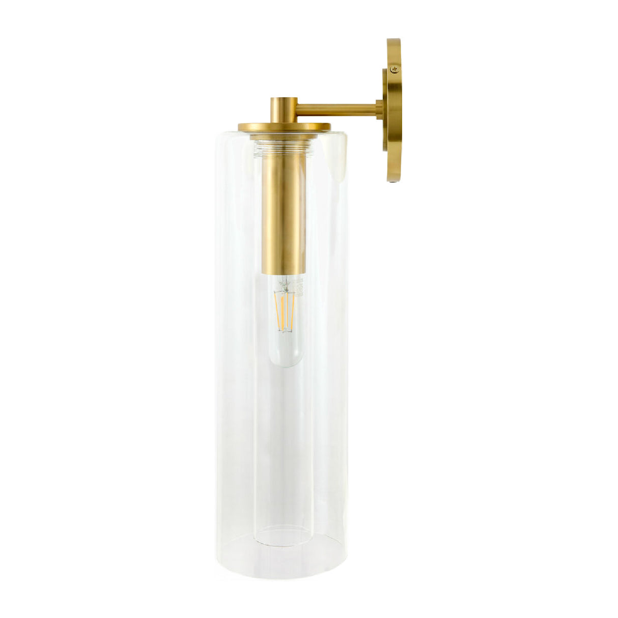Modern European furniture - Tubular Clear Glass Wall Lamp - www.oroa.com