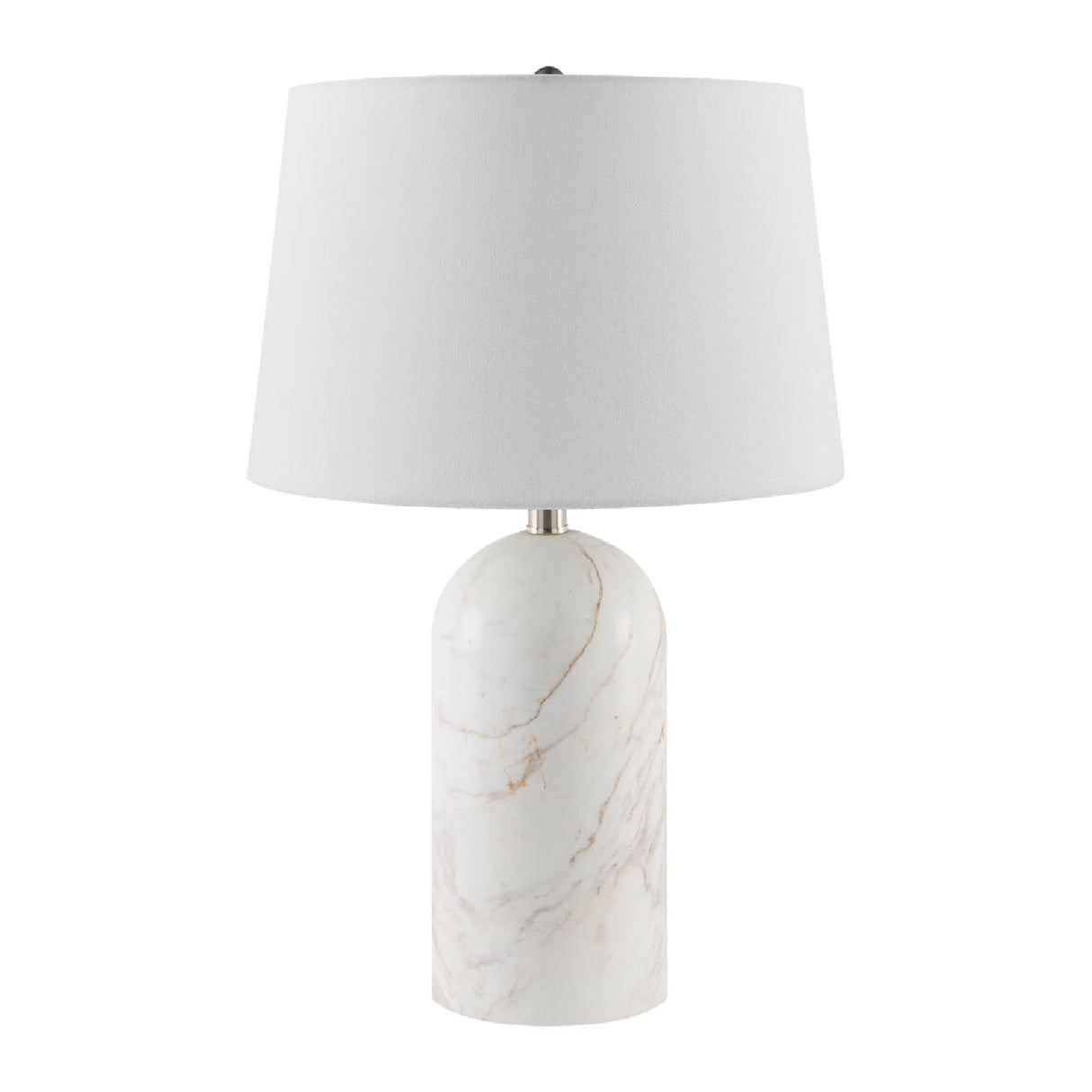 Cream Linen Marble Table Lamp | Oroa.com