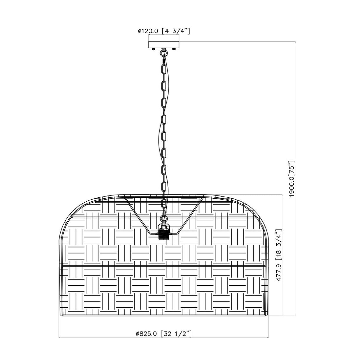 Rattan Dome Pendant Lamp | Oroa.com