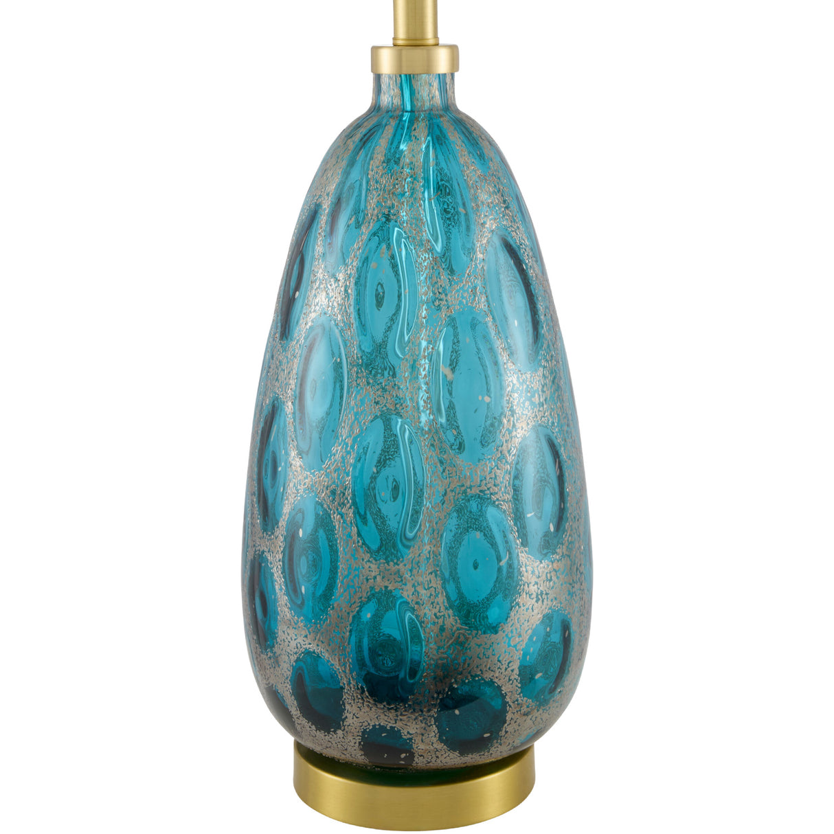 Hand-painted Blue Glass Table Lamp | Oroa.com