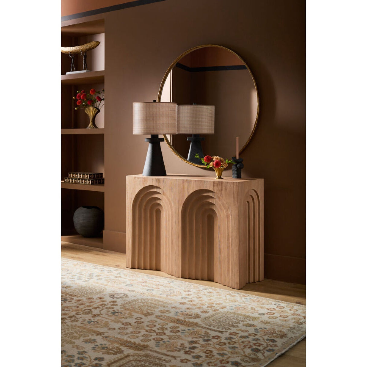 Modern European furniture - Brown Linen Accent Table Lamp - www.oroa.com