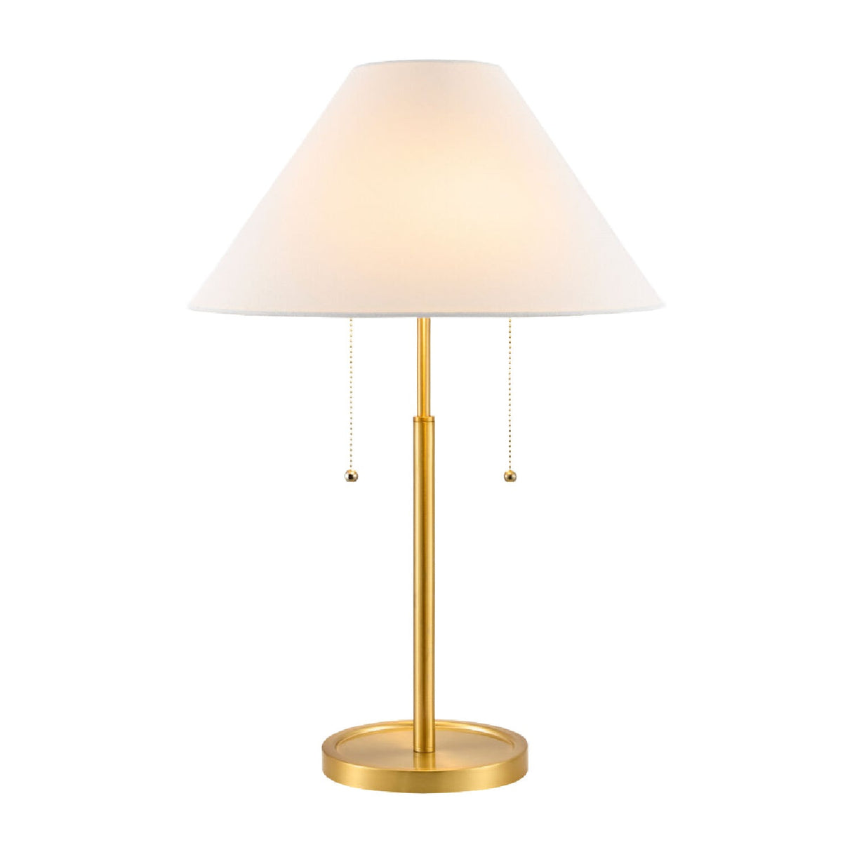 Modern European furniture - White Linen Gold Table Lamp - www.oroa.com