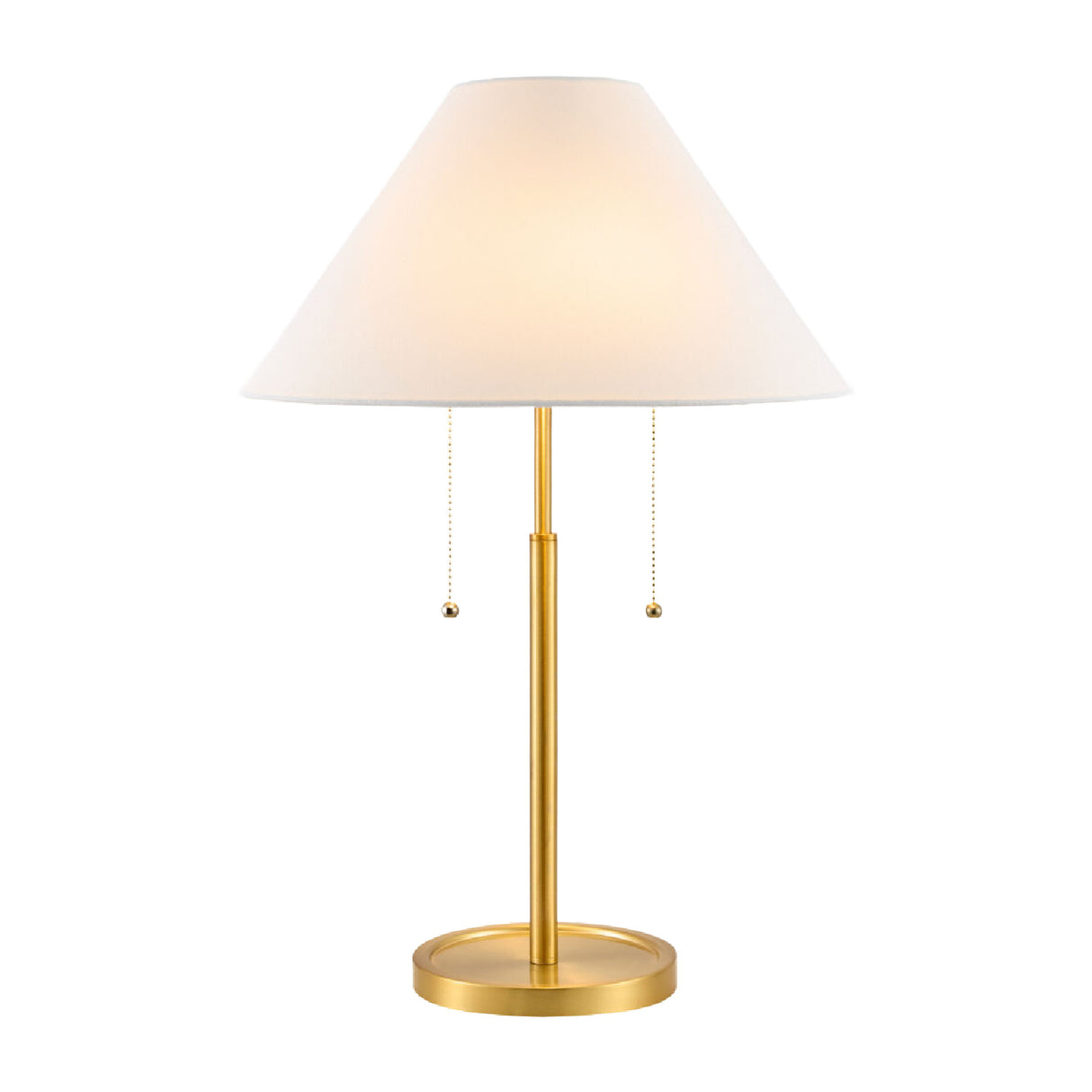 Modern European furniture - White Linen Gold Table Lamp - www.oroa.com