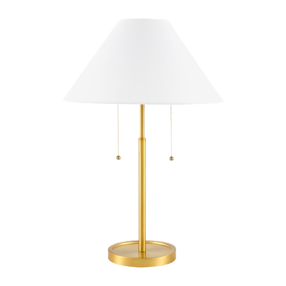 Modern European furniture - White Linen Gold Table Lamp - www.oroa.com