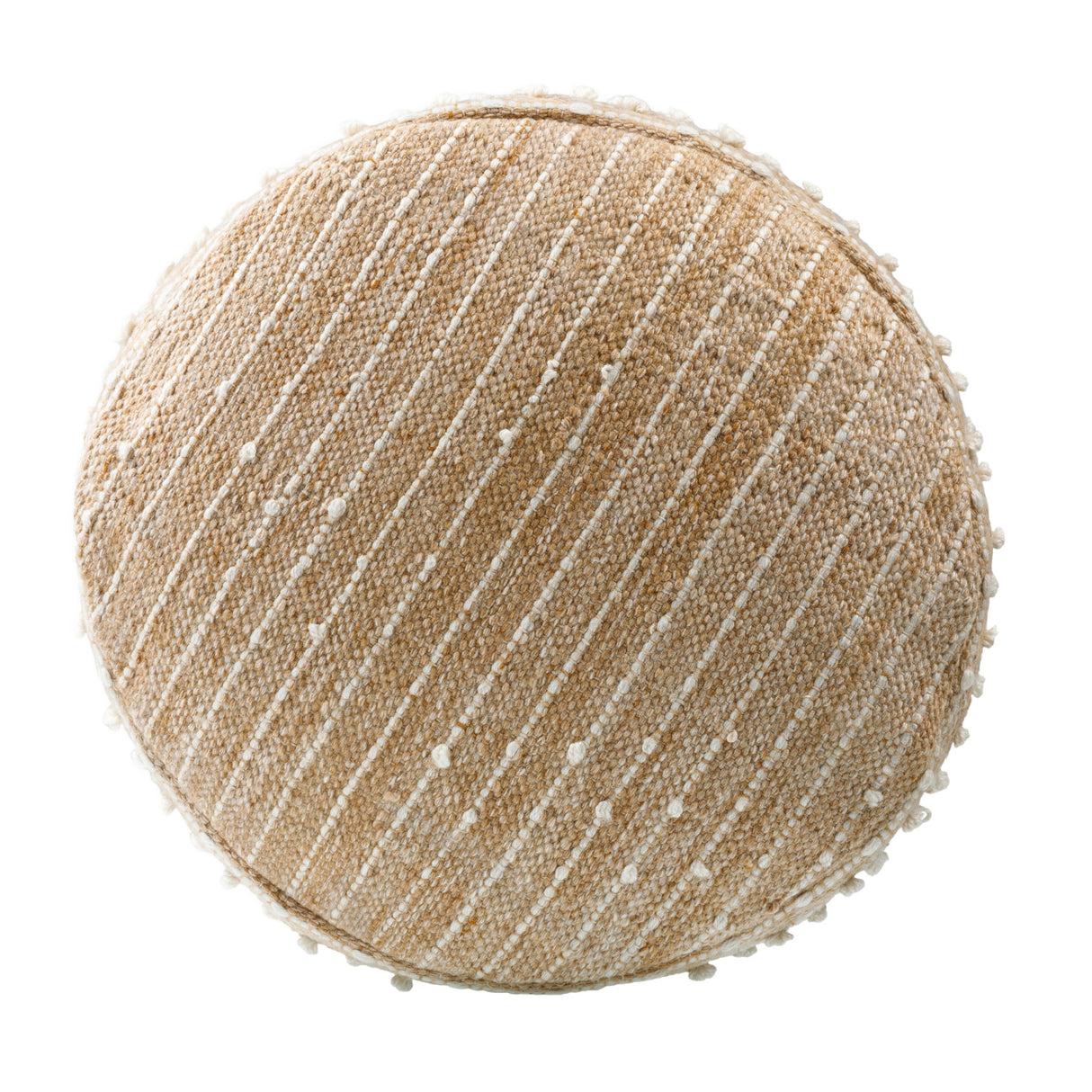 Modern European furniture - Beaded Beige Outdoor Pouf - www.oroa.com