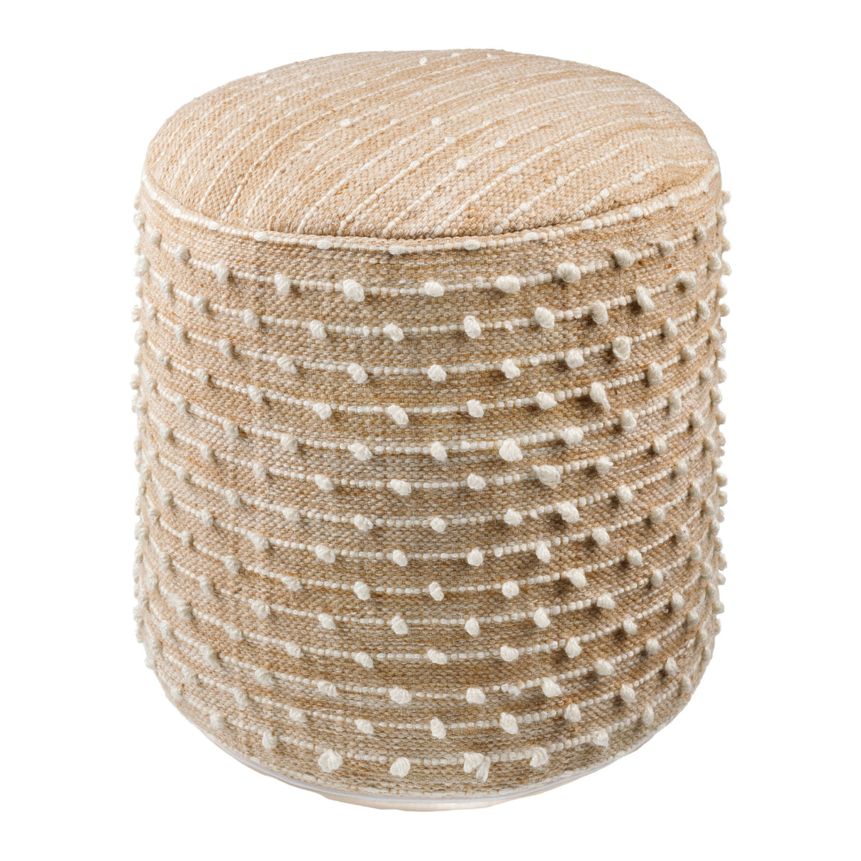Modern European furniture - Beaded Beige Outdoor Pouf - www.oroa.com