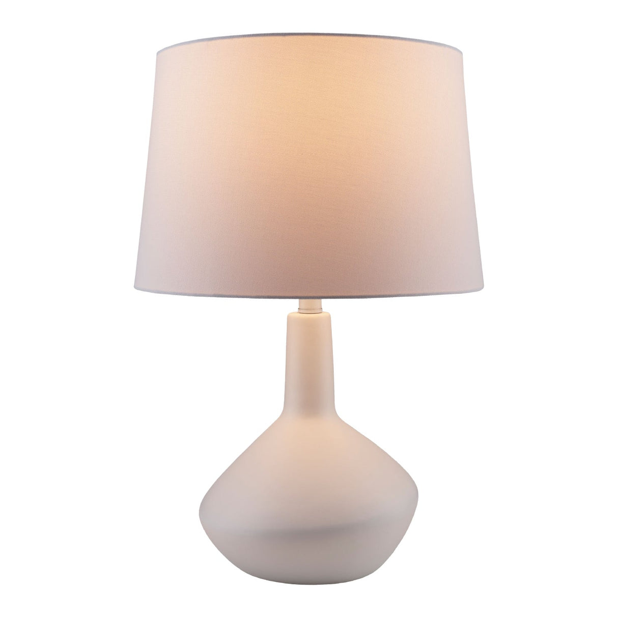 Modern European furniture - Ceramic White Linen Table Lamp - www.oroa.com