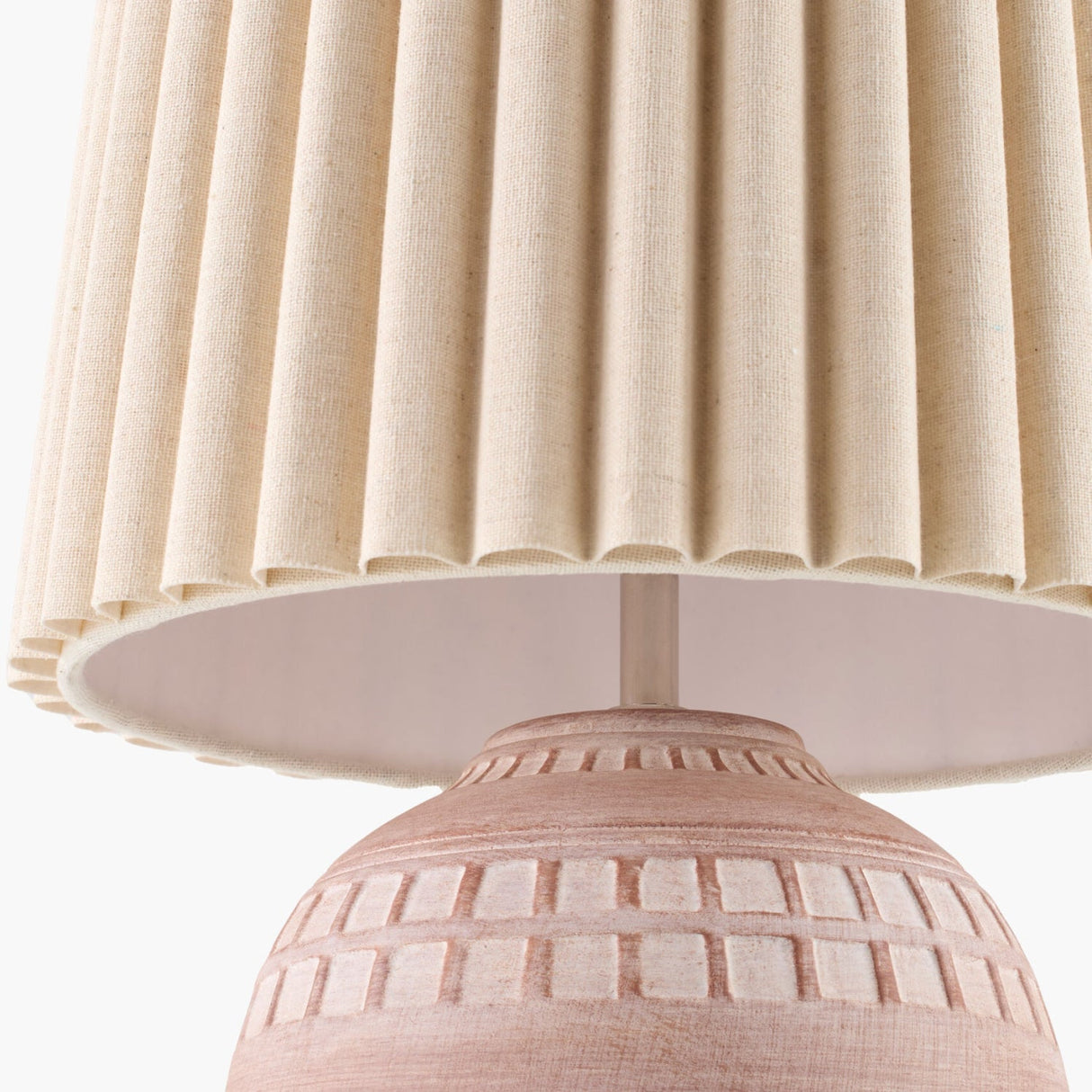 Modern European furniture - Ceramic Fluted Linen Table Lamps (2) - www.oroa.com