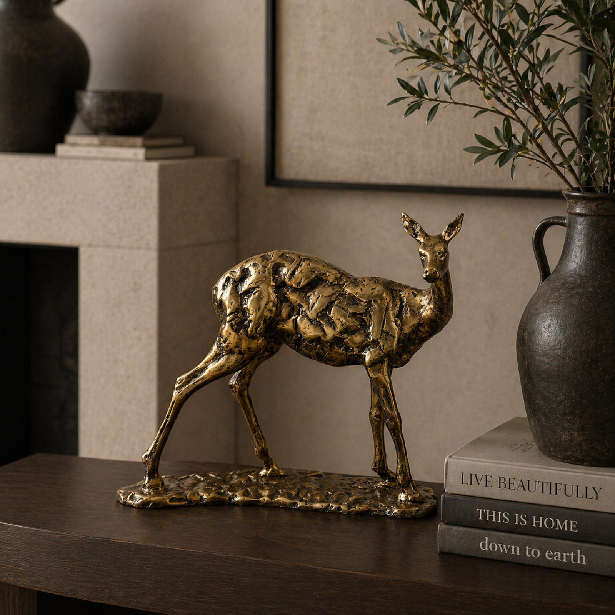 Modern European furniture - Antiqued Iron Decorative Sculpture - www.oroa.com