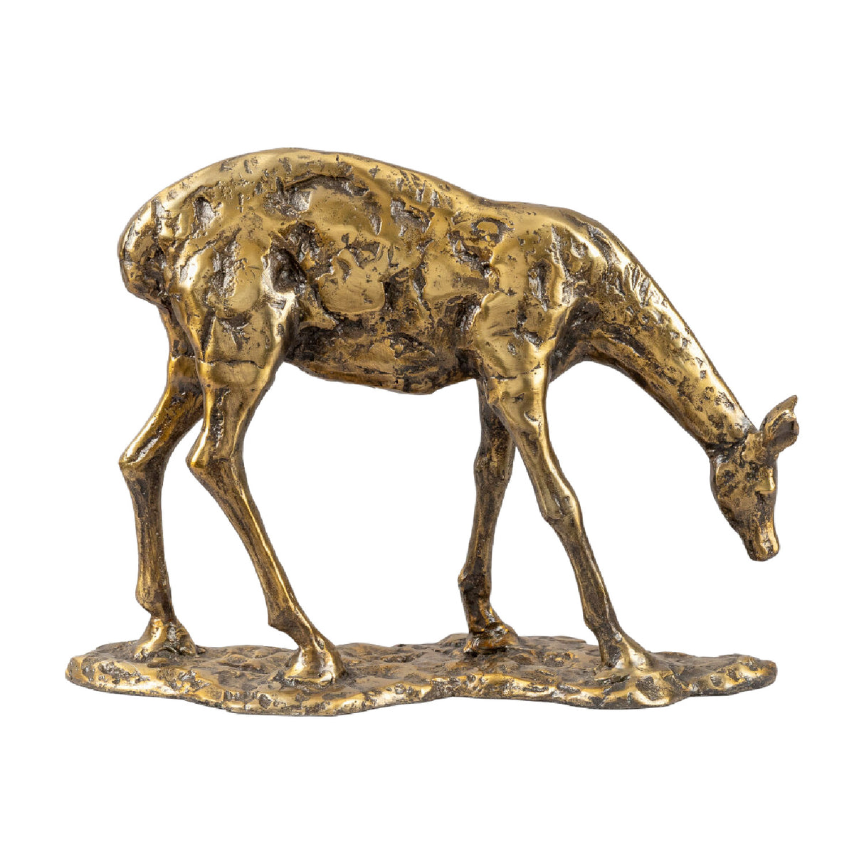 Modern European furniture - Antiqued Iron Deer Sculpture - www.oroa.com