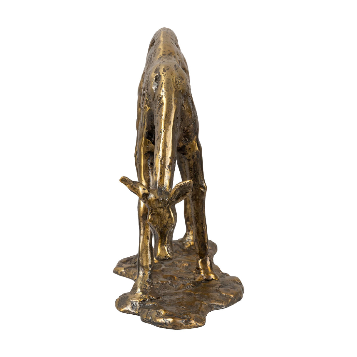 Modern European furniture - Antiqued Iron Deer Sculpture - www.oroa.com