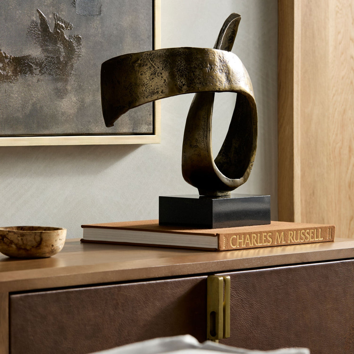 Modern European furniture - Antiqued Iron Decorative Sculpture - www.oroa.com