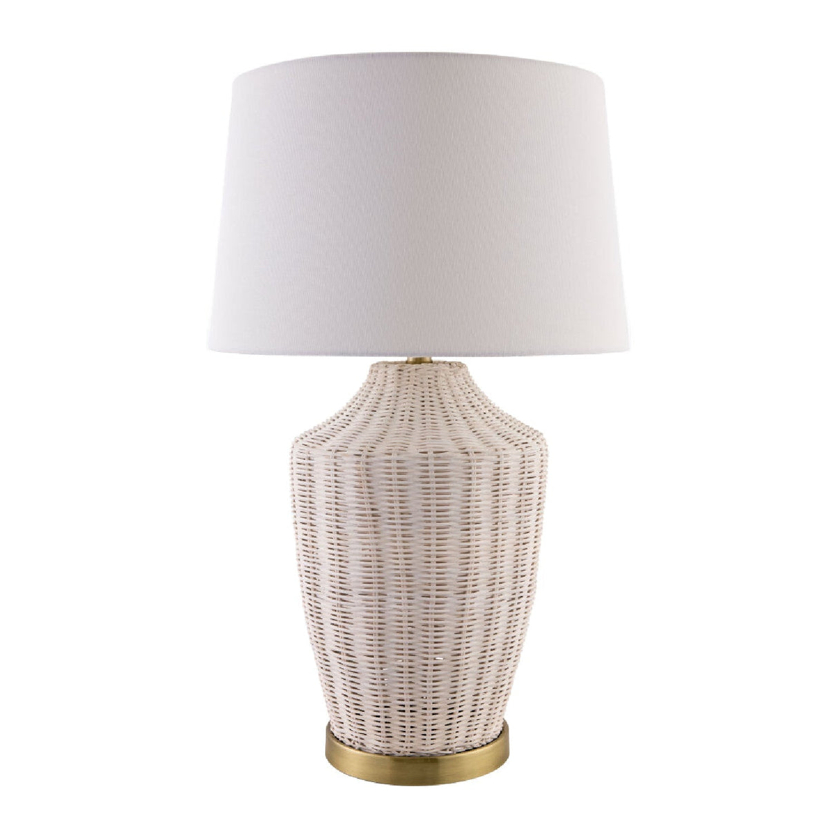 Modern European furniture - White Rattan Accent Table Lamp - www.oroa.com