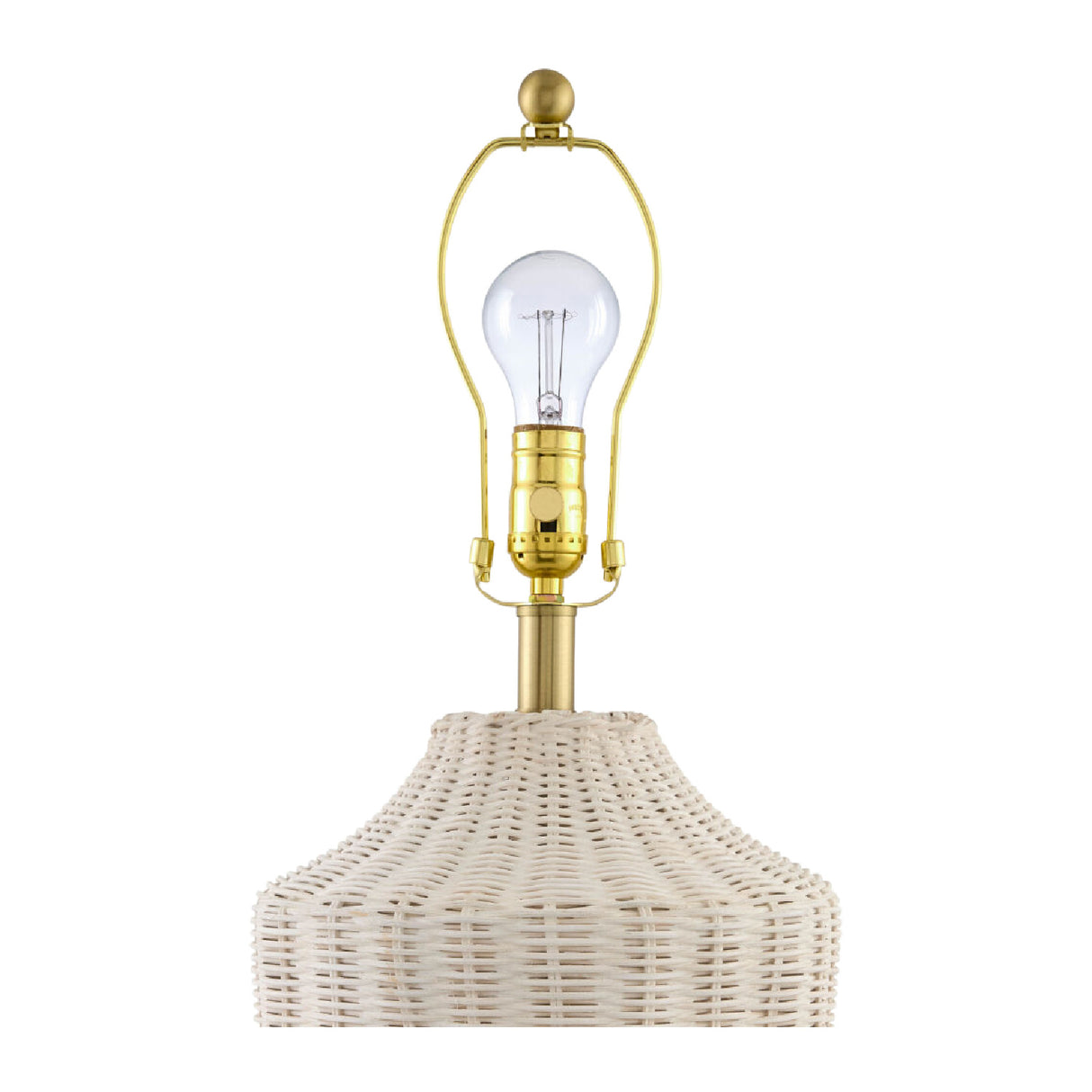 Modern European furniture - White Rattan Accent Table Lamp - www.oroa.com