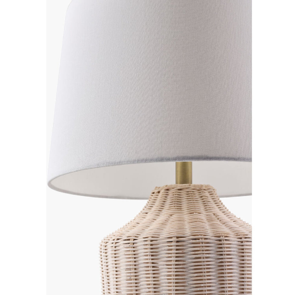 Modern European furniture - White Rattan Accent Table Lamp - www.oroa.com