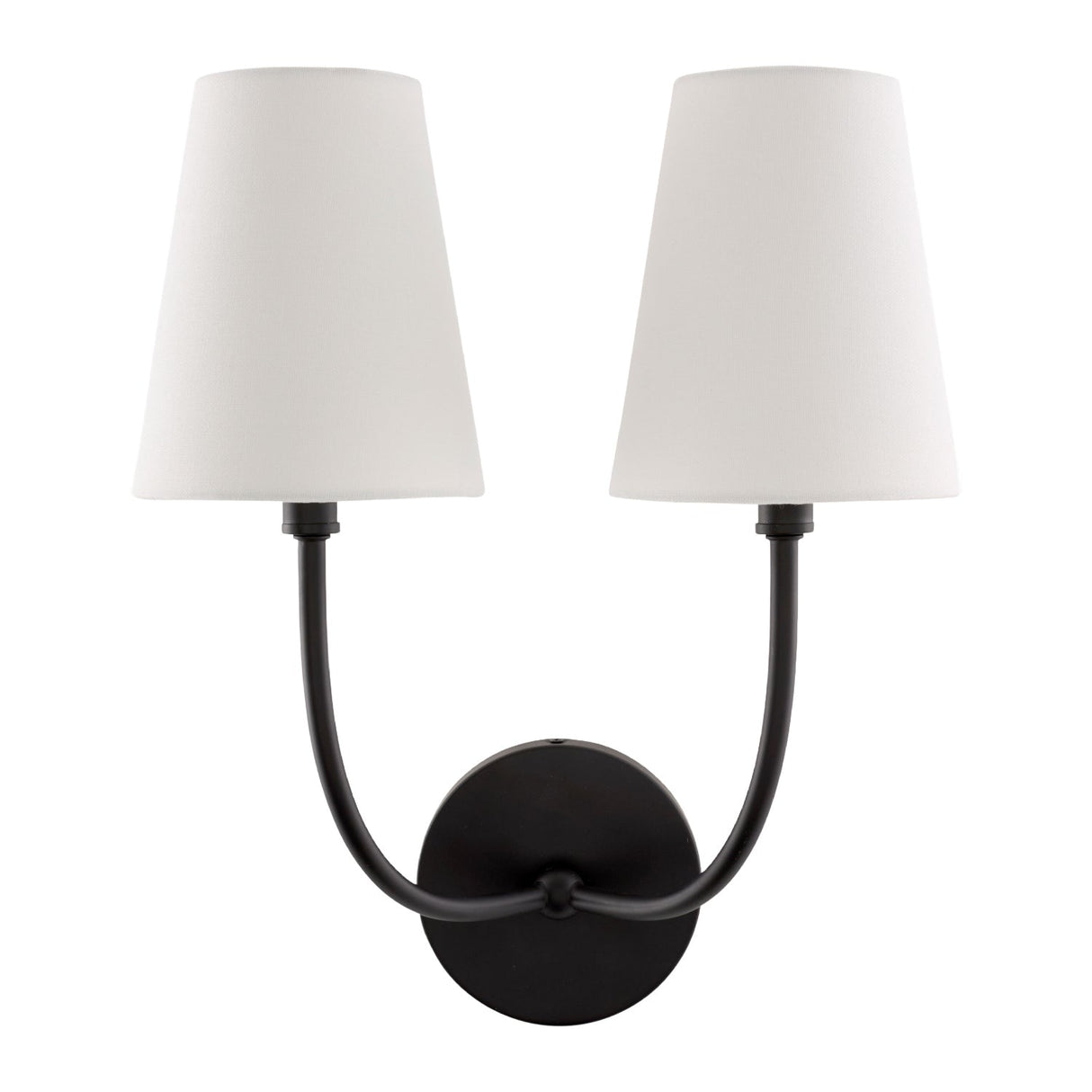 Modern European furniture - White Cotton 2-Light Wall Lamp - www.oroa.com