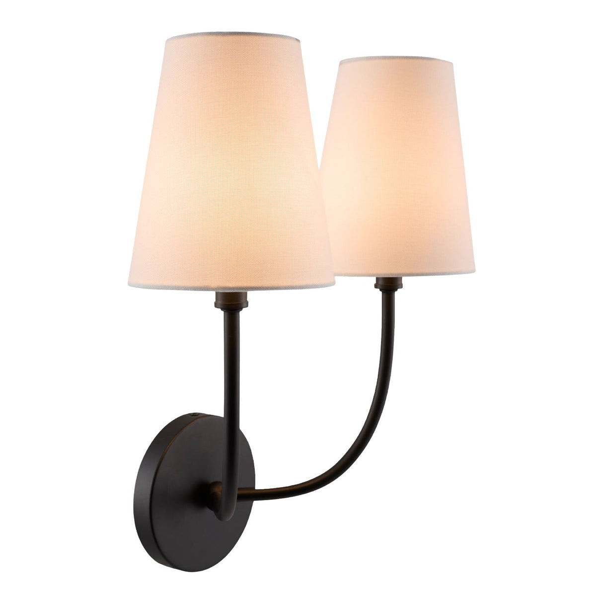 Modern European furniture - White Cotton 2-Light Wall Lamp - www.oroa.com