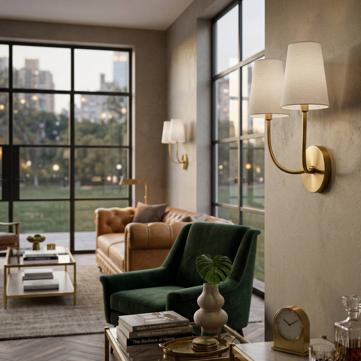 Modern European furniture - White Cotton 2-Light Wall Lamp - www.oroa.com