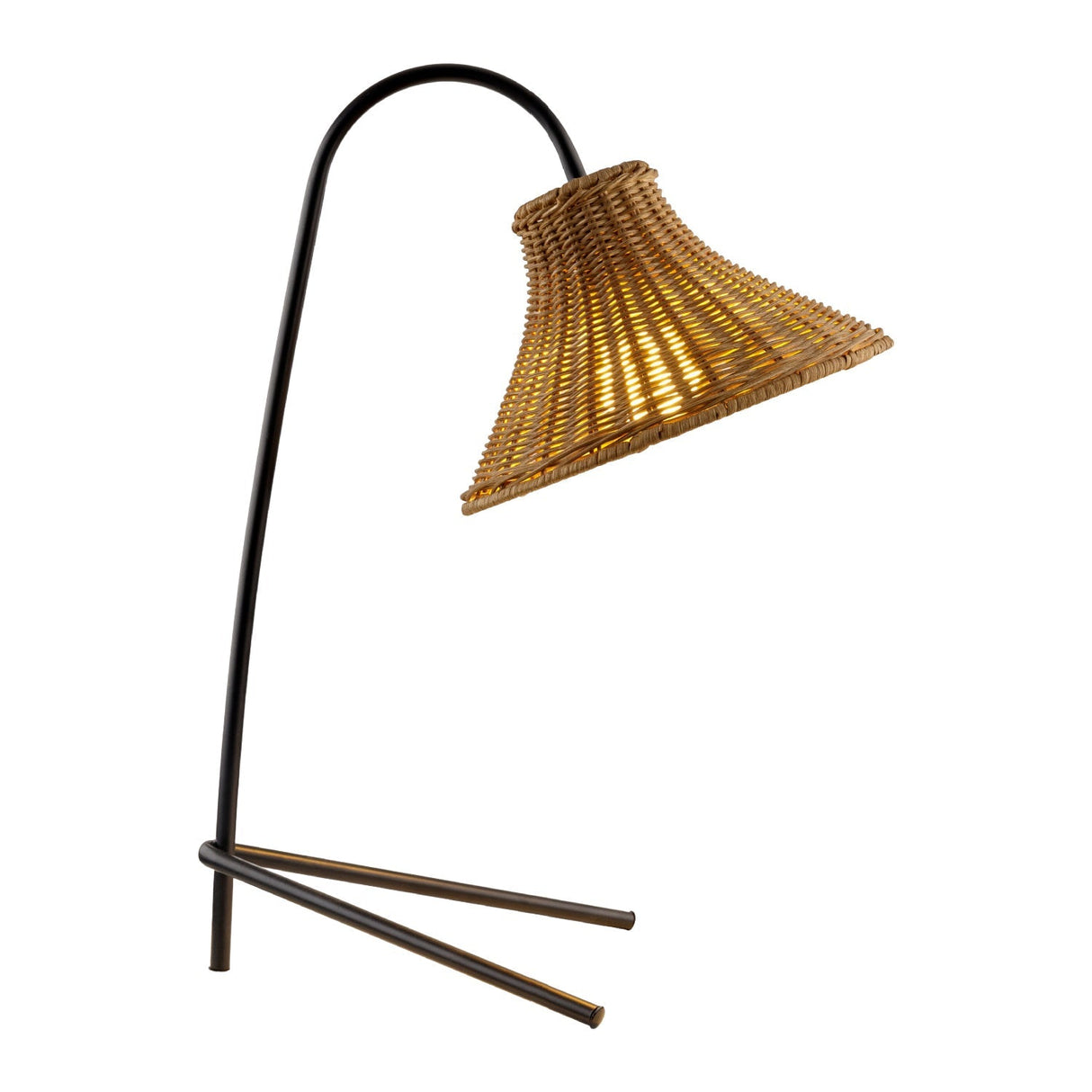 Modern European furniture - Tan Rattan Accent Table Lamp - www.oroa.com