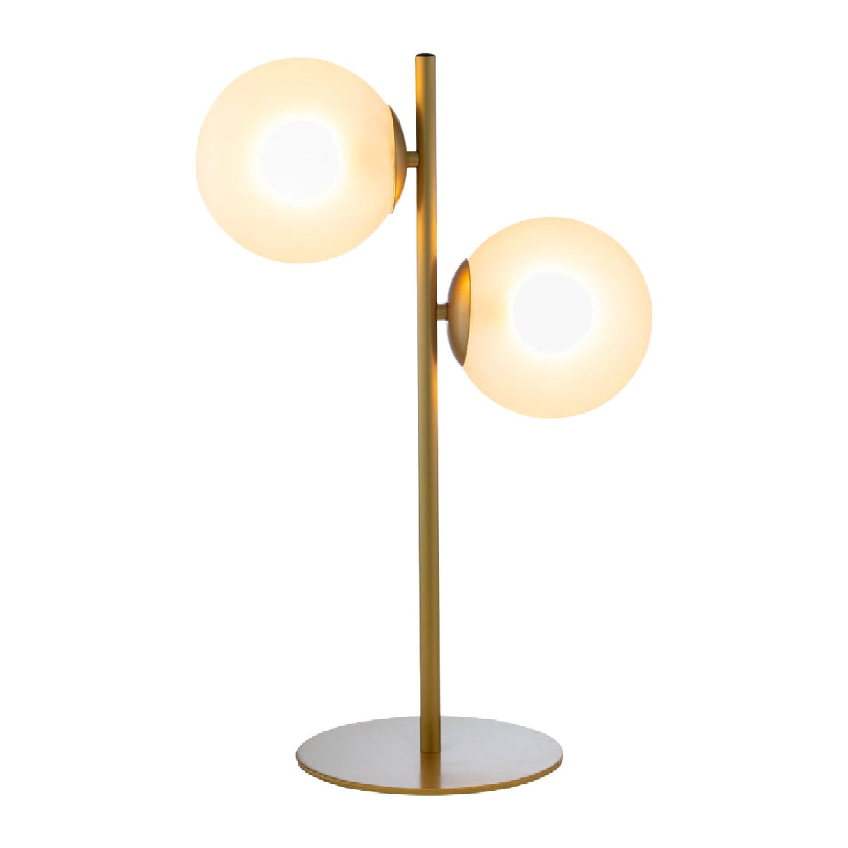 Modern European furniture - Dual White Glass Table Lamp - www.oroa.com
