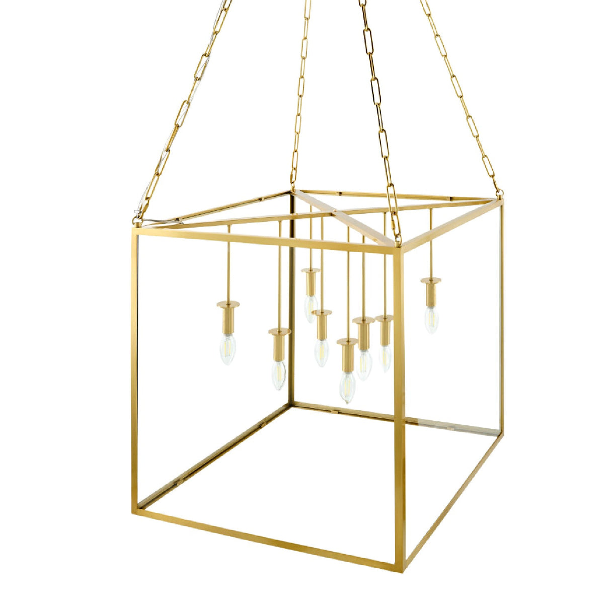 Modern European furniture - Gold-Framed 7-Light Pendant Lamp - www.oroa.com