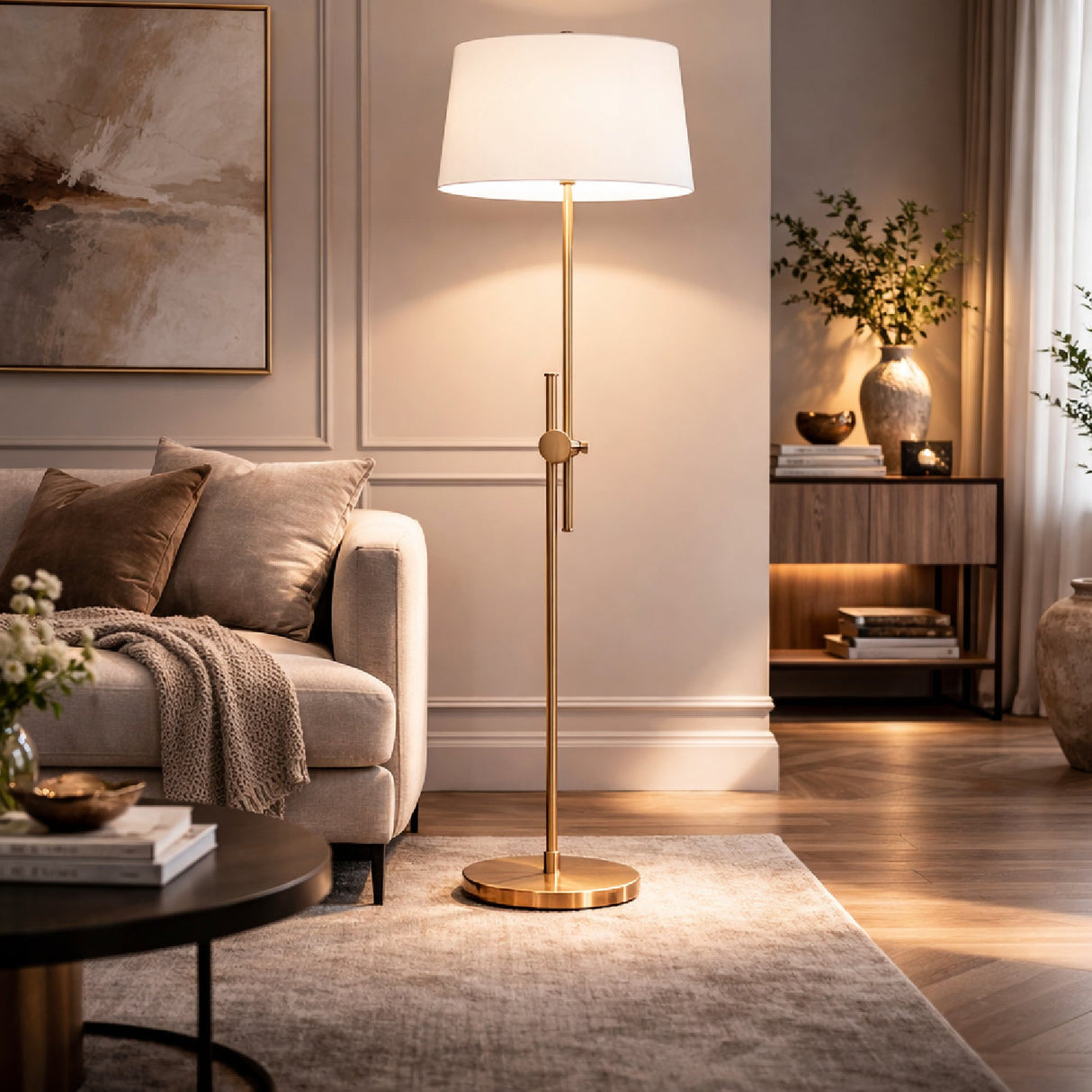 Modern European furniture - Antiqued Metallic Floor Lamp - www.oroa.com