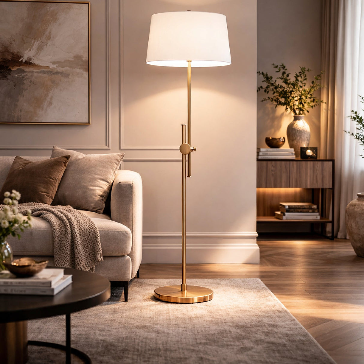 Modern European furniture - Antiqued Metallic Floor Lamp - www.oroa.com