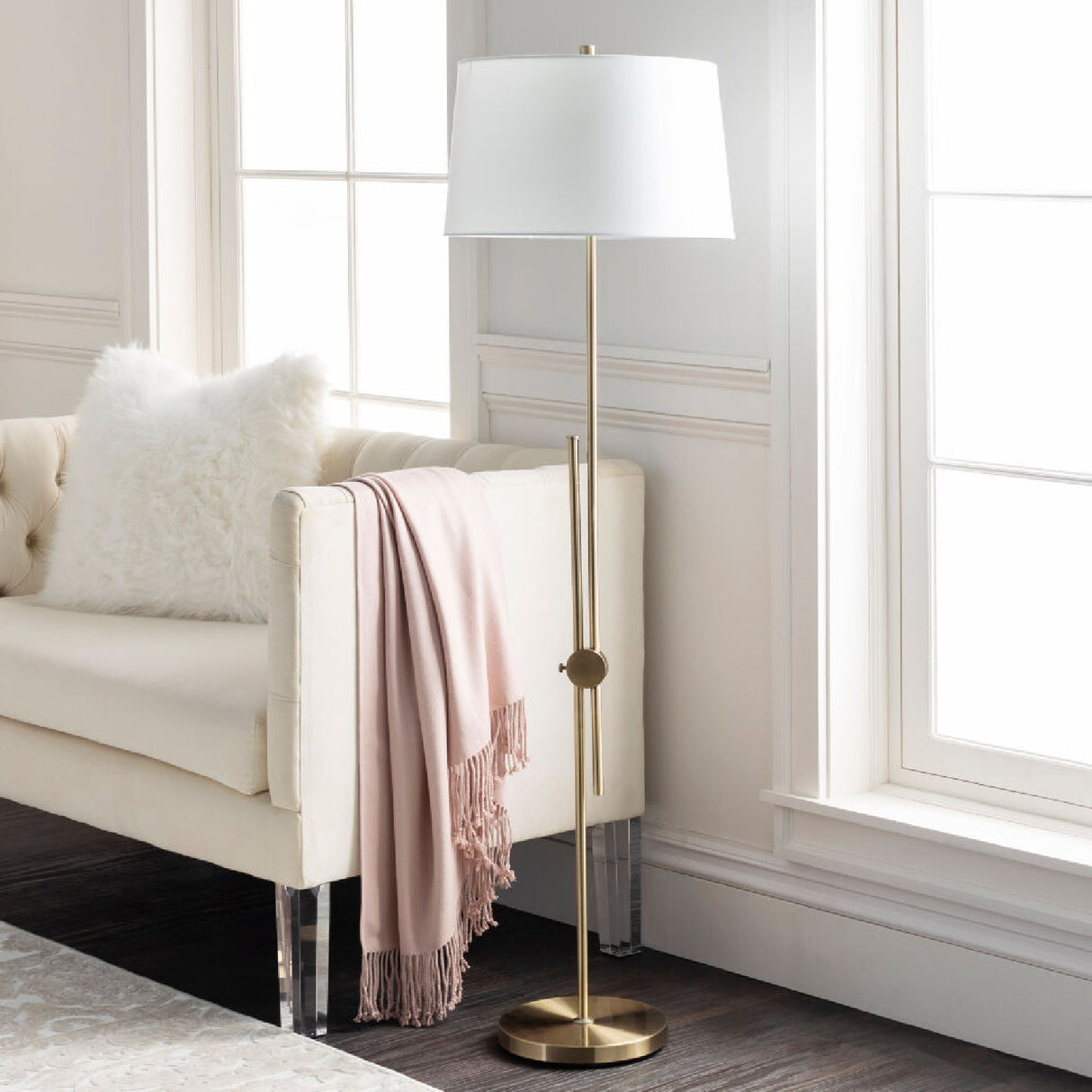 Modern European furniture - Antiqued Metallic Floor Lamp - www.oroa.com