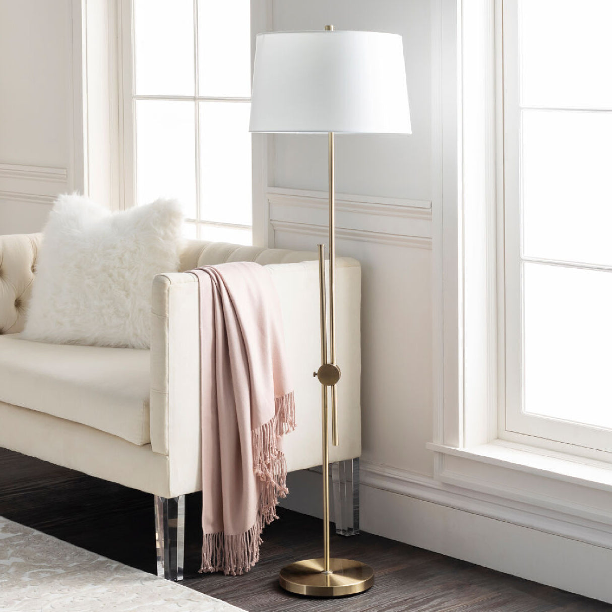 Modern European furniture - Antiqued Metallic Floor Lamp - www.oroa.com