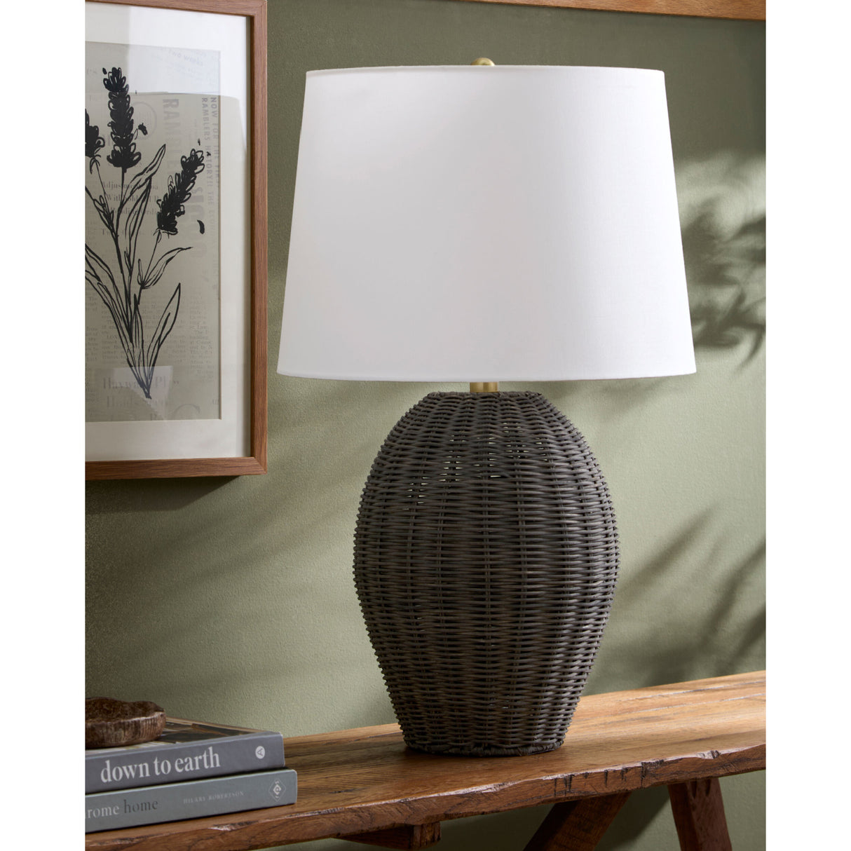 Modern European furniture - Rattan Base Accent Table Lamp L - www.oroa.com