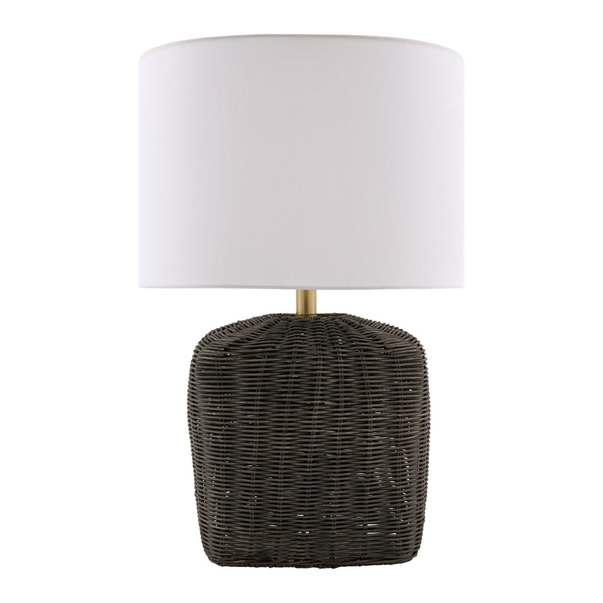 Modern European furniture - Rattan Base Linen Table Lamp - www.oroa.com