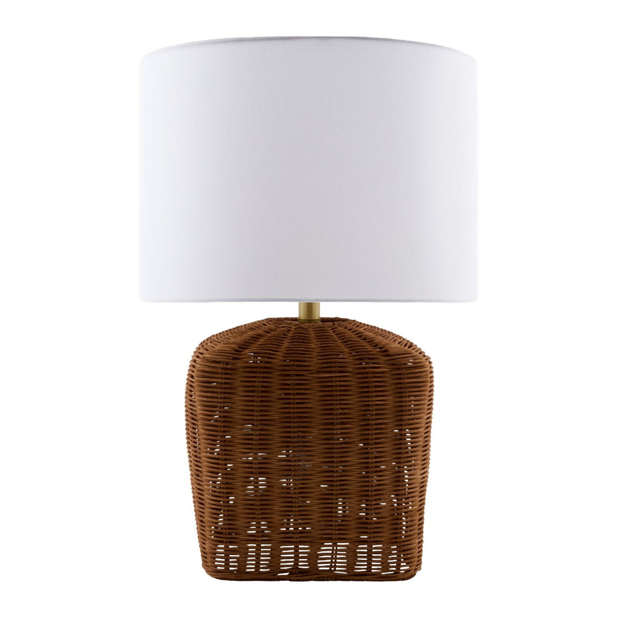 Modern European furniture - Rattan Base Linen Table Lamp - www.oroa.com