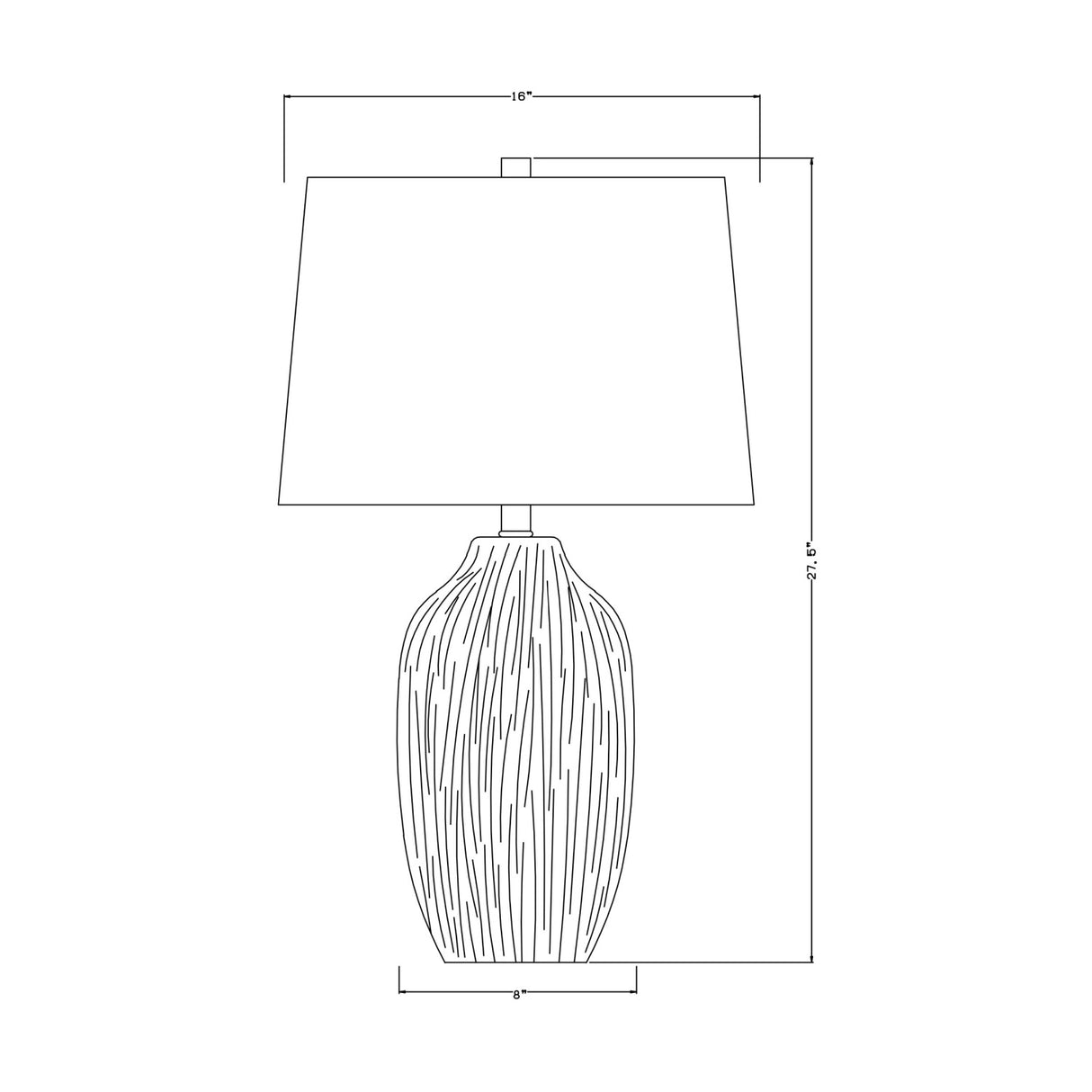 Modern European furniture - Rustic White Ceramic Table Lamp - www.oroa.com