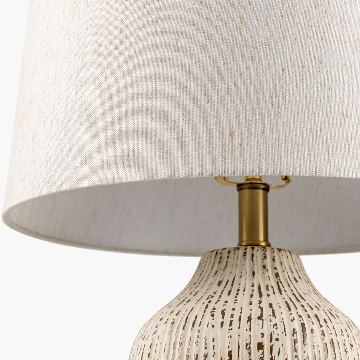 Modern European furniture - Rustic White Ceramic Table Lamp - www.oroa.com