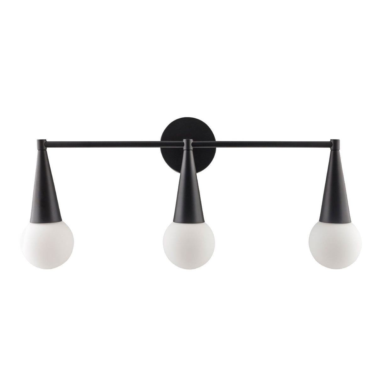 Modern European furniture - Conical Black 3-Light Wall Lamp - www.oroa.com